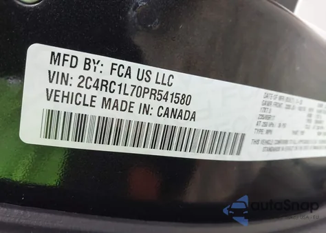 2023 Chrysler Pacifica Hybrid Touring L z USA, uszkodzony, nr VIN 2C4RC1L70PR541580